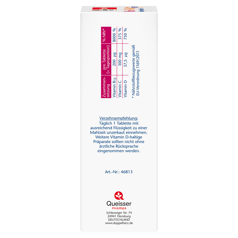 Doppelherz aktiv B12 + C+ D3 Energie + Immun 100 St Tabletten
