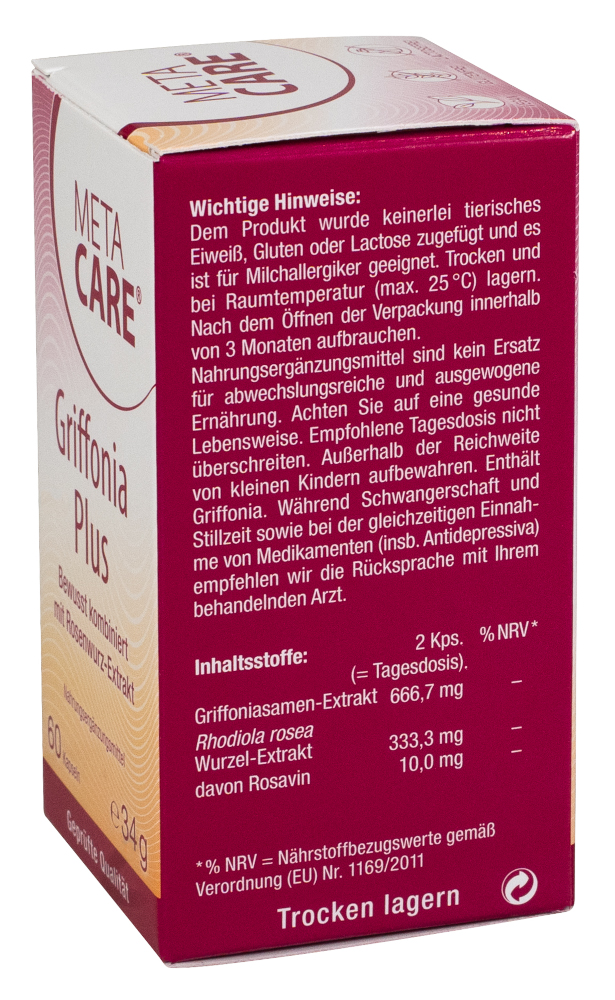 META CARE Griffonia+ Kapseln 60 St Kapseln