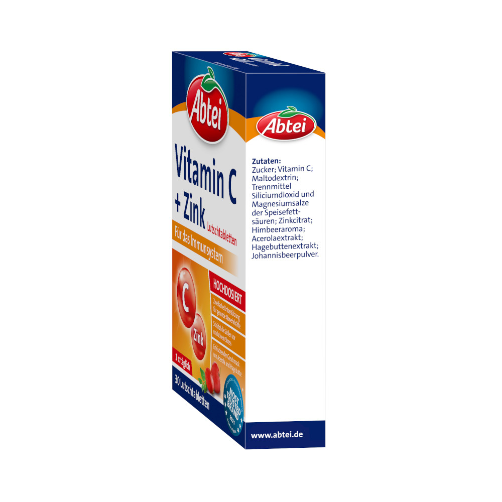 Abtei Vitamin C + Zink  30 St Lutschtabletten