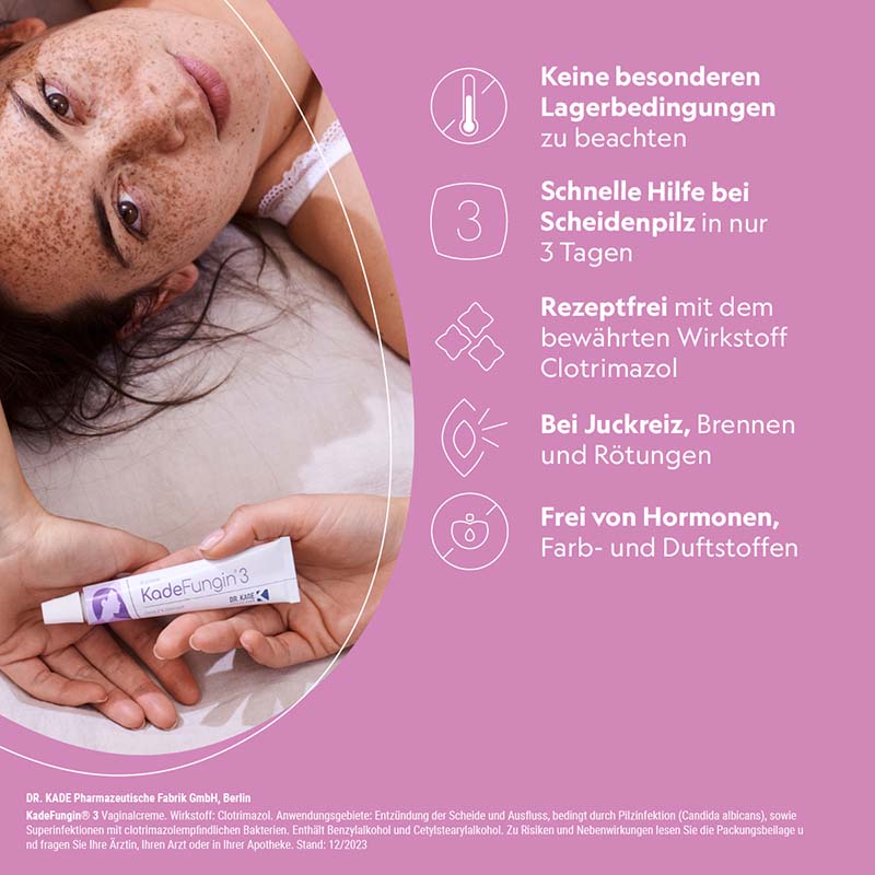 KadeFungin 3 bei Scheidenpilz Vaginalcreme 20 g Vaginalcreme