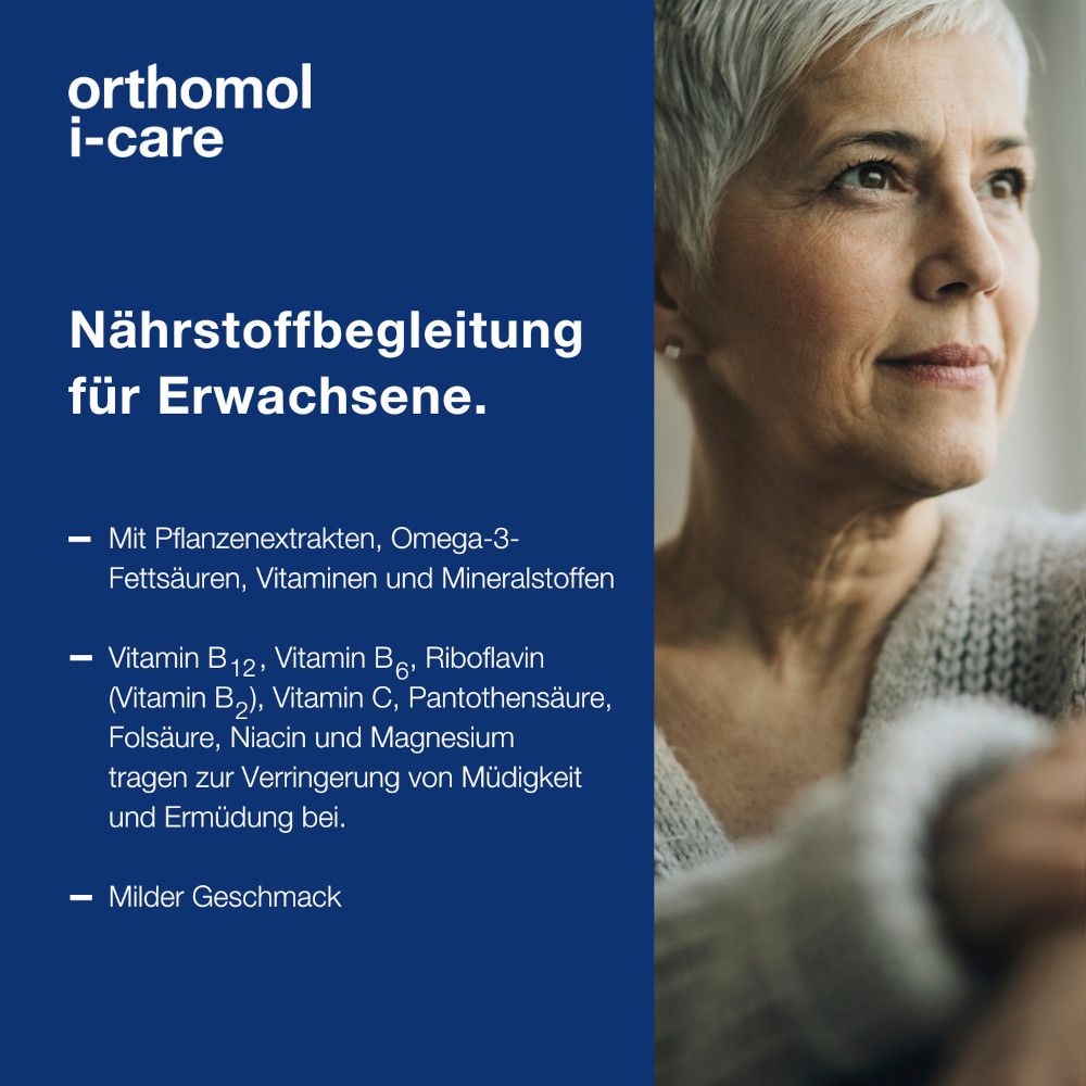 orthomol i-care - Mikronährstoffbegleitung für Erwachsene - Vitamine, Mineralstoffe und Omega-3-Fettsäuren - Granulat/Kapseln
