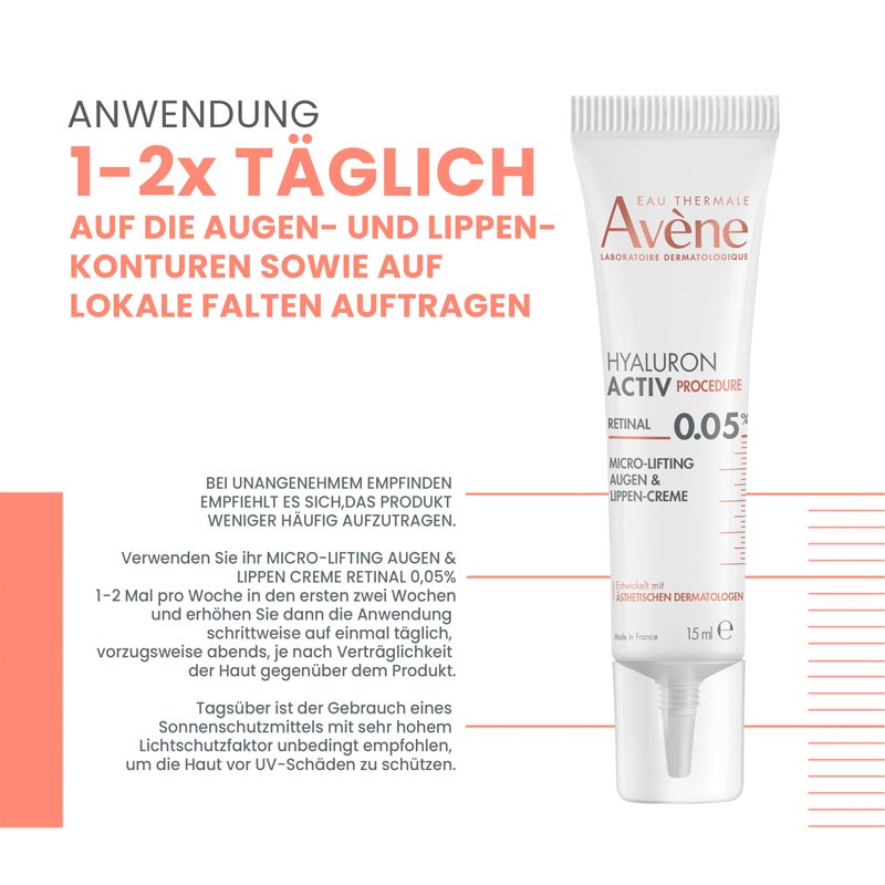 Avène HYALURON ACTIV MICRO LIFTING AUGEN & LIPPEN CREME 15 ml Augencreme