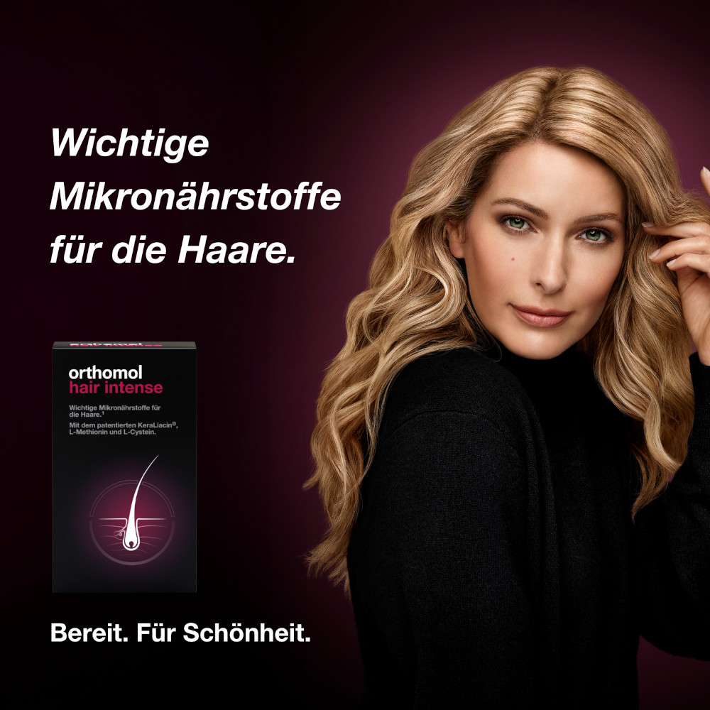 orthomol hair intense - Mikronährstoffe mit Biotin, Kupfer, Zink und dem patentierten KeraLiacin - Kapseln