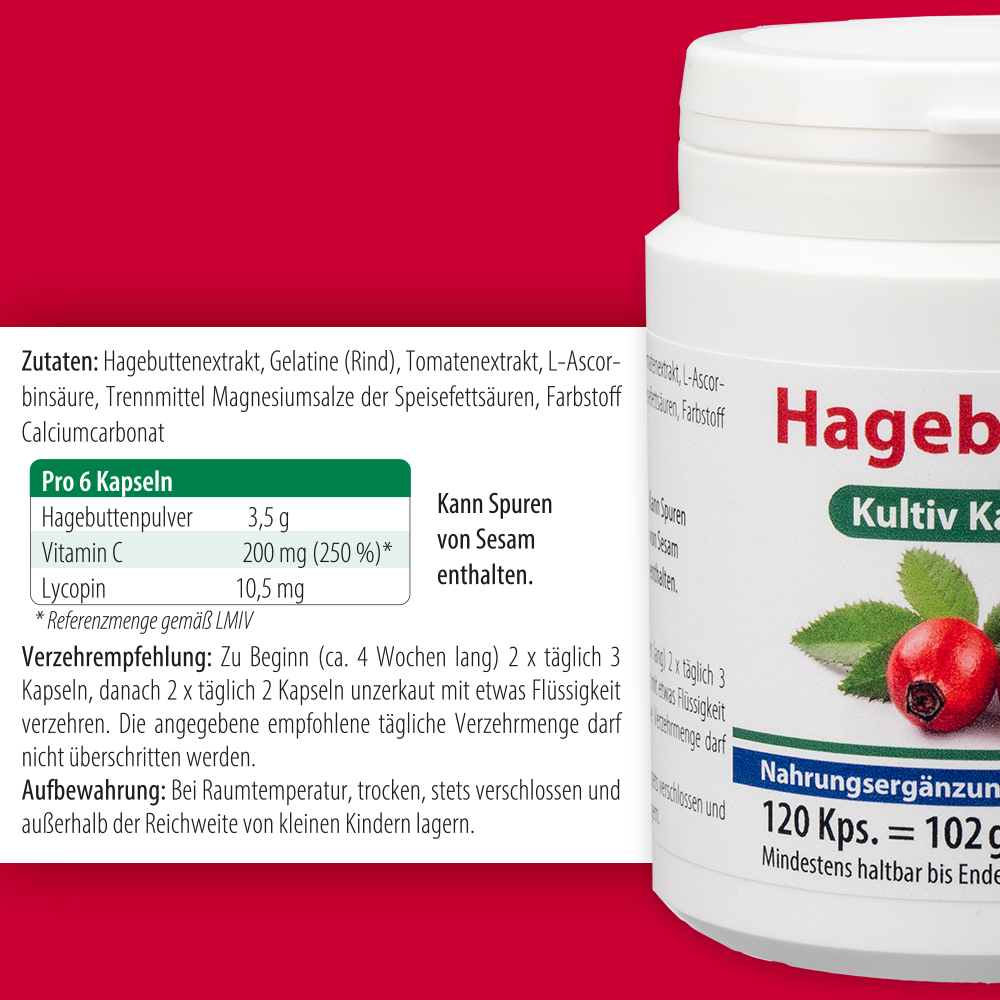 HAGEBUTTEN KULTIV Kapseln 120 St Kapseln
