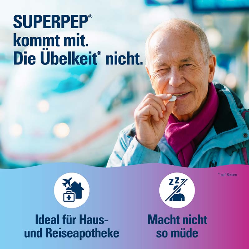 SUPERPEP Reise Kaugummi-Dragées 20 mg 20 St Kaugummi