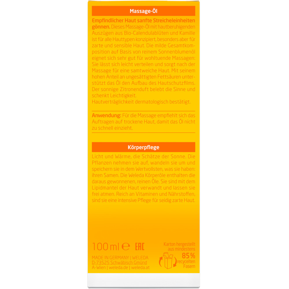 Weleda Massageöl Calendula 100 ml Öl