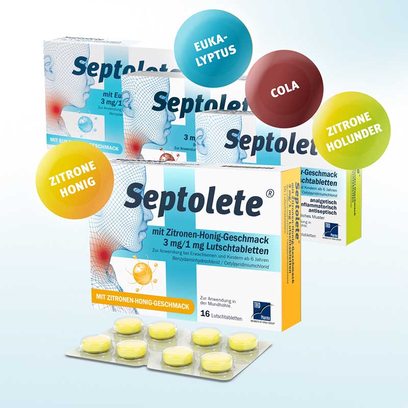 Septolete mit Zitronen-Honig-Geschmack 3 mg/1 mg 16 St Lutschtabletten