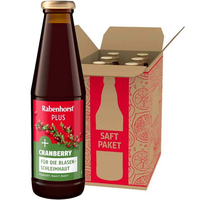 Rabenhorst PLUS CRANBERRY  6x450 ml Saft