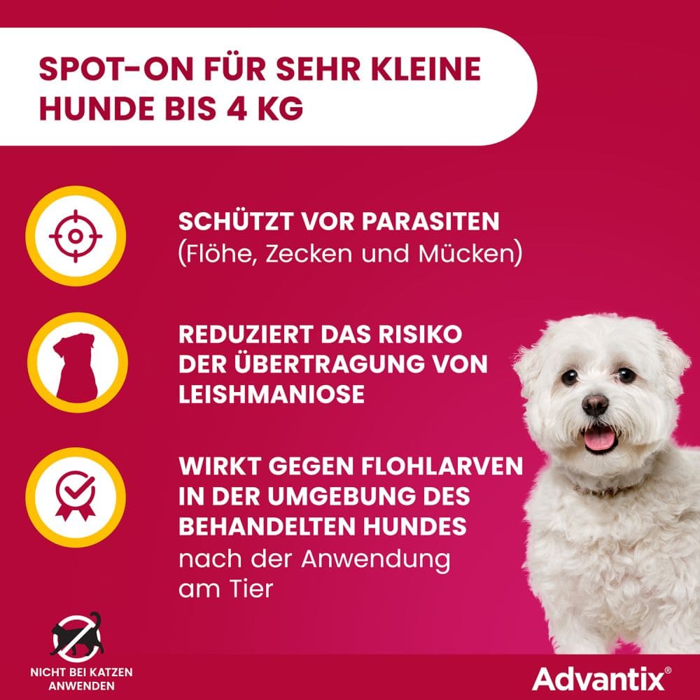 ADVANTIX SPOT-ON HUND BIS 4KG 4 St Lösung