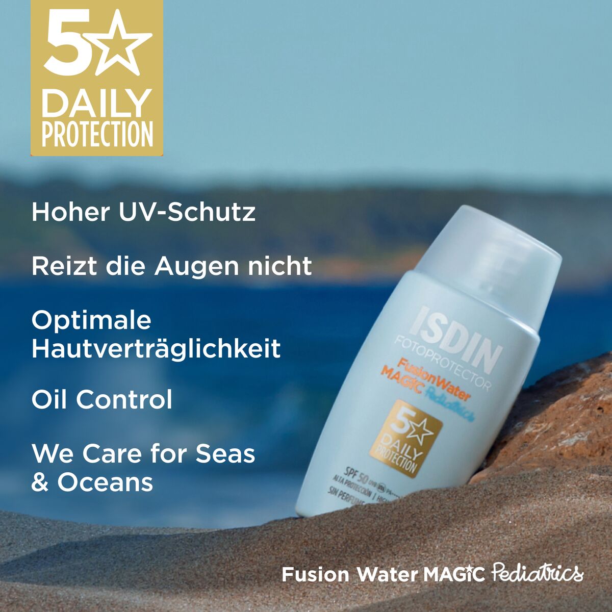 ISDIN Pediatrics FusionWater MAGIC Kinder Sonnencreme 50 50 ml Emulsion