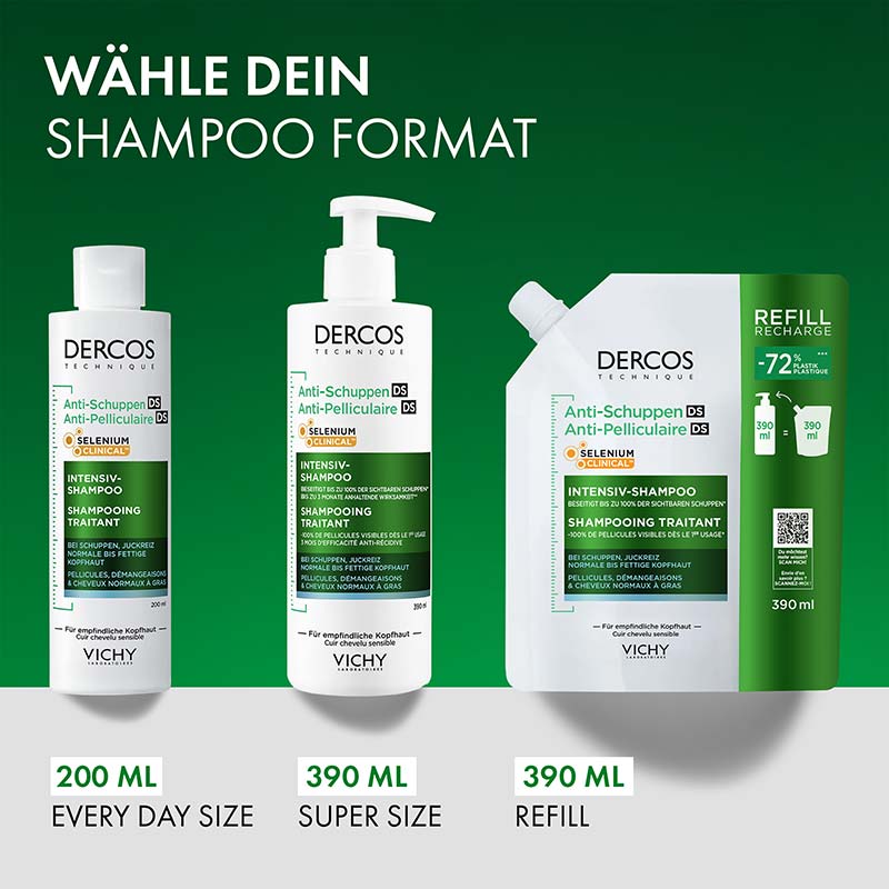 VICHY DERCOS Anti-Schuppen DS INTENSIV-SHAMPOO  390 ml Shampoo