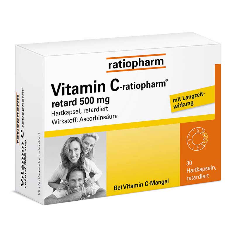 Vitamin C-ratiopharm retard 500 mg  30 St Retard-Kapseln