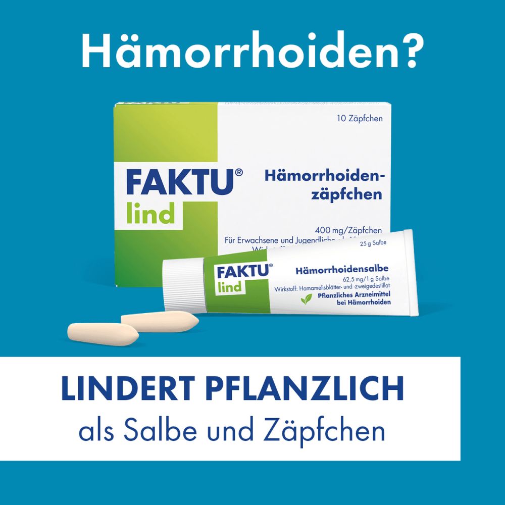 FAKTU lind Hämorrhoidenzäpfchen 10 St Suppositorien