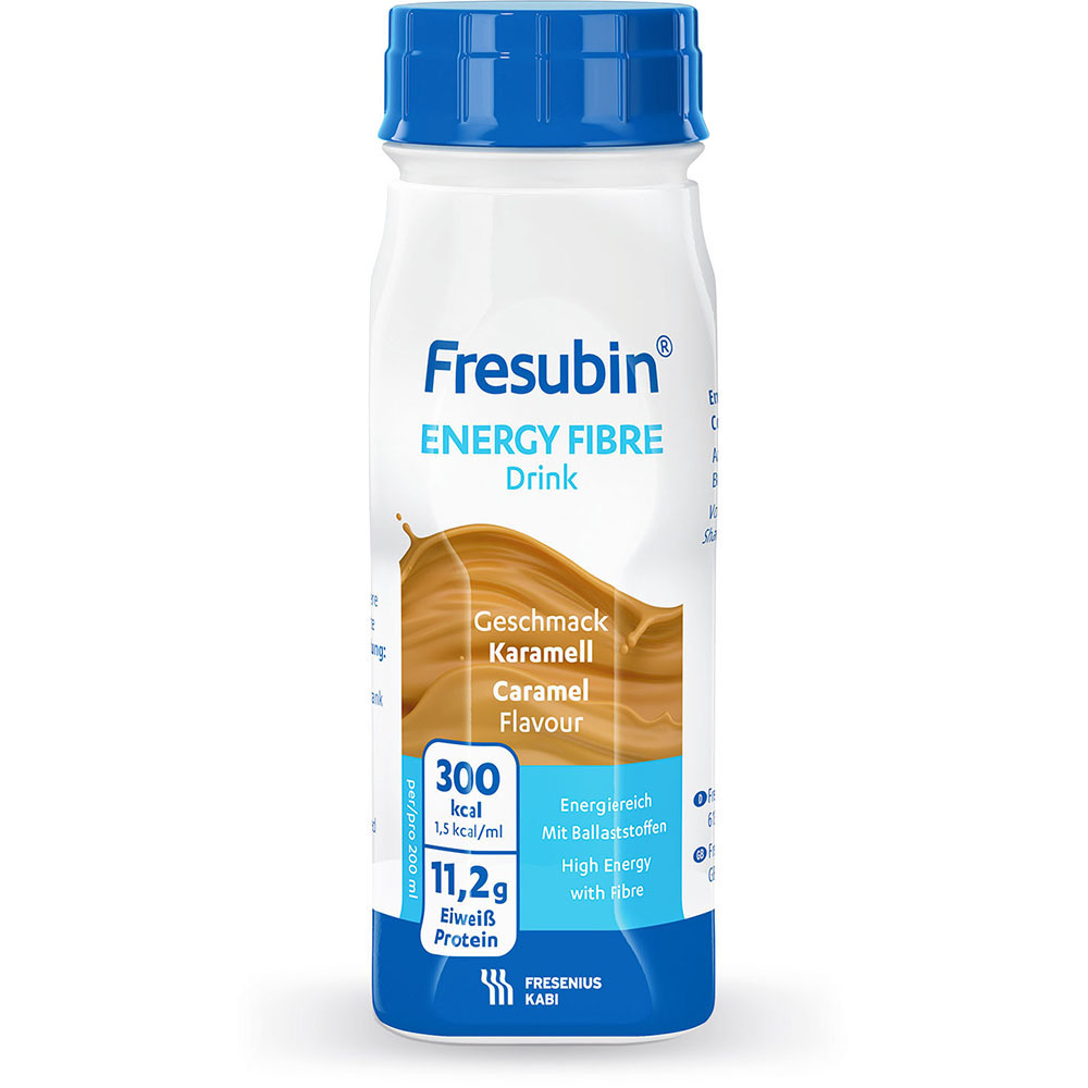 Fresubin Energy Fibre Trinknahrung Karamell 4X200 ml Lösung