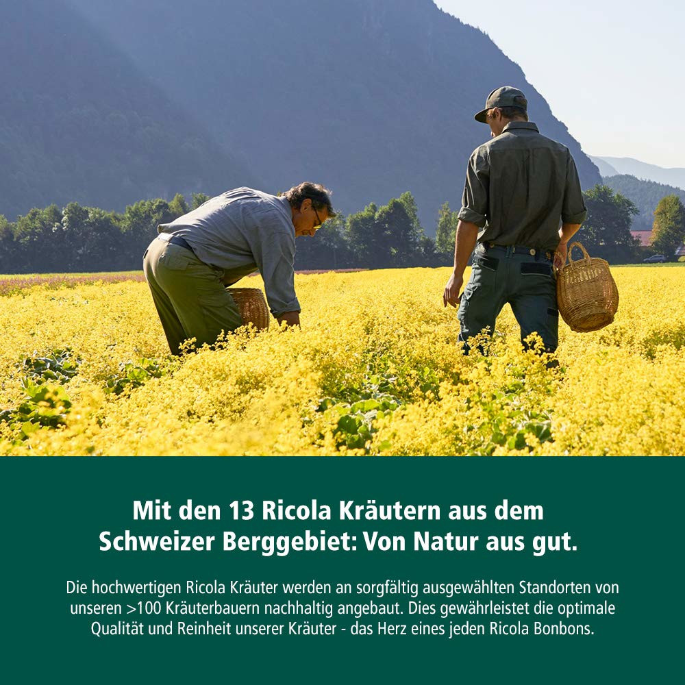 Ricola Zitronenmelisse Schweizer Kräuterbonbon zuckerfrei 50 g Bonbons