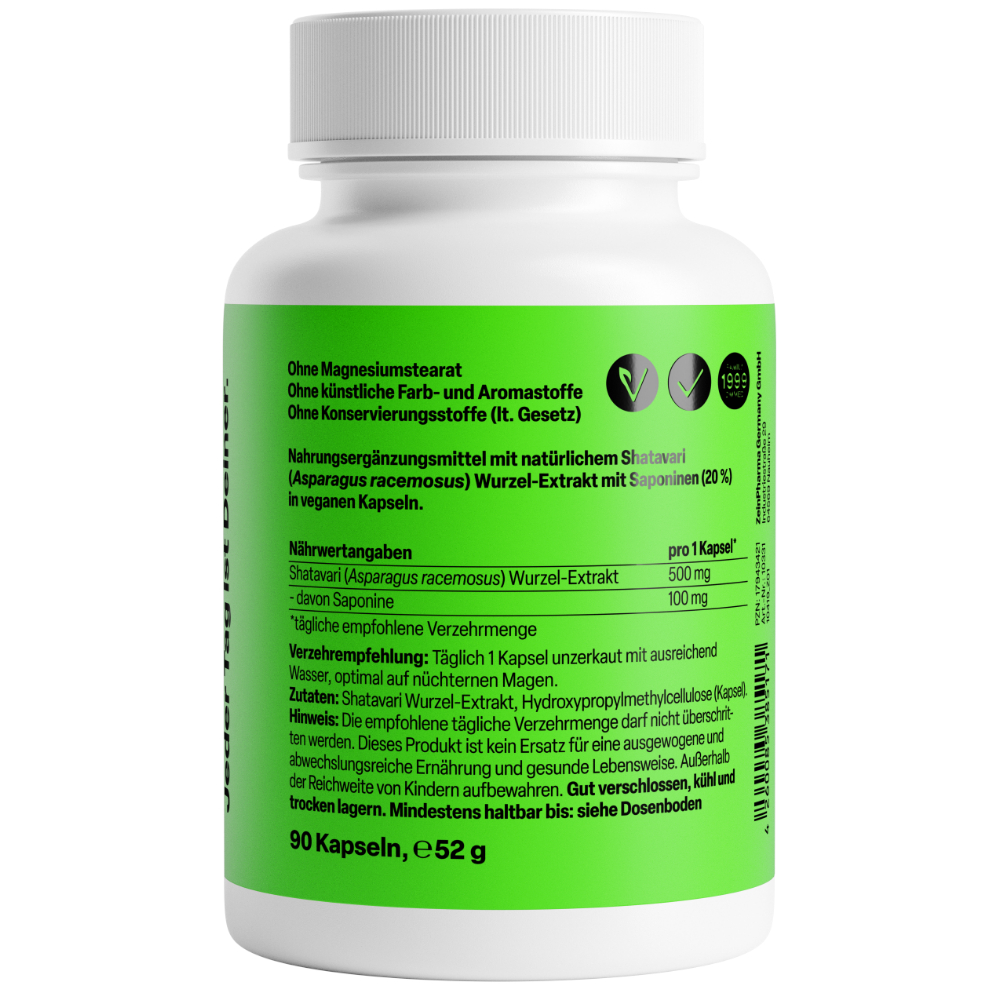 Zein PHARMA Shatavari 500mg 90 St Kapseln