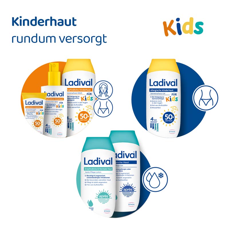 Ladival Empfindliche Kinderhaut Sonnenschutz-Creme Gesicht für Kids LSF 50+ 50 ml Creme