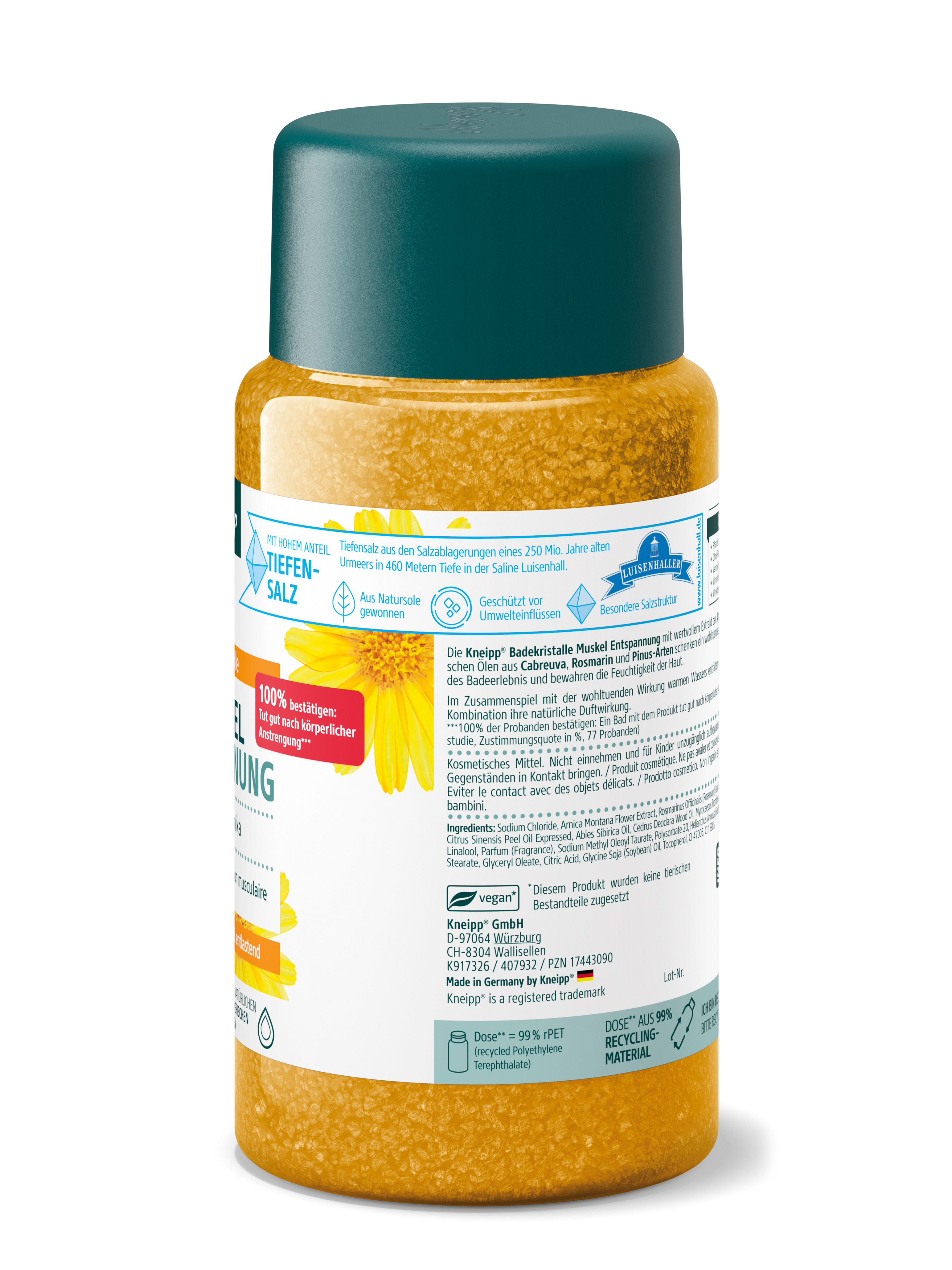 Kneipp Badekristalle MUSKEL ENTSPANNUNG Arnika 600 g Salz