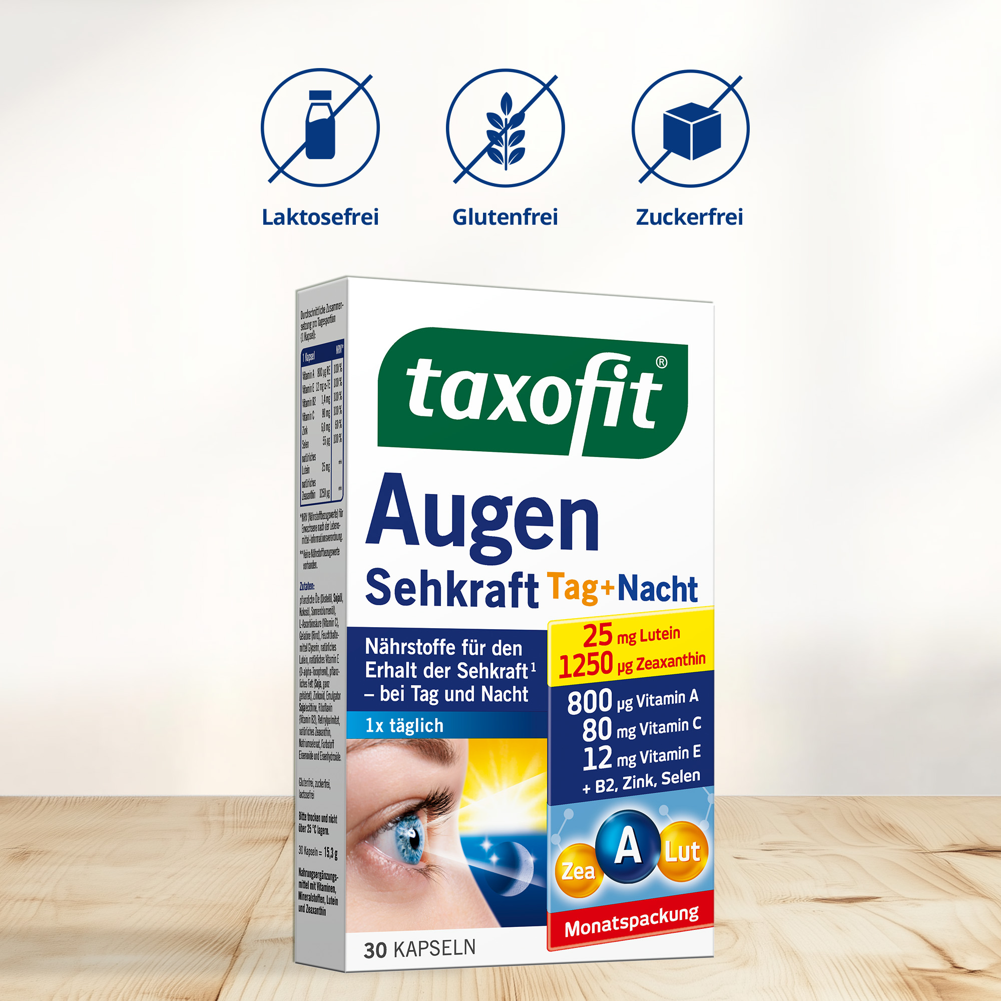 taxofit Augen Sehkraft Tag + Nacht 30 St Kapseln