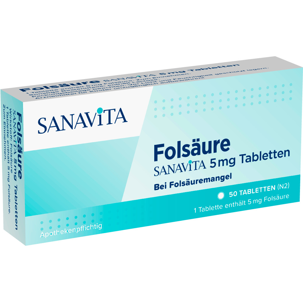 Folsäure Sanavita 5 mg  50 St Tabletten