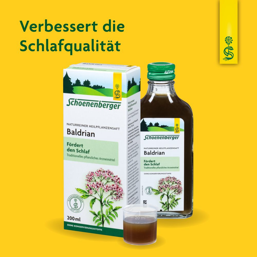 Schoenenberger Naturreiner Heilpflanzensaft Baldrian 200 ml Saft