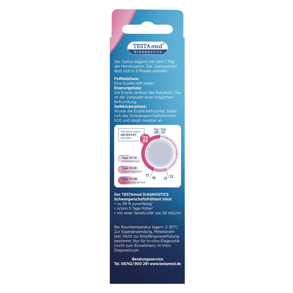 TESTAMED Schwangerschaftstest 1er 1 Packung Test