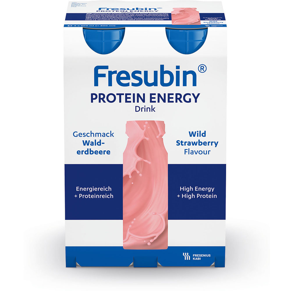 Fresubin Protein Energy DRINK Trinknahrung Walderdbeere 4X200 ml Lösung