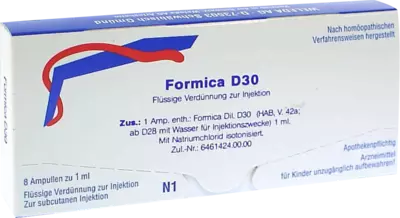 WELEDA FORMICA D 30 Ampullen 8X1 ml Ampullen