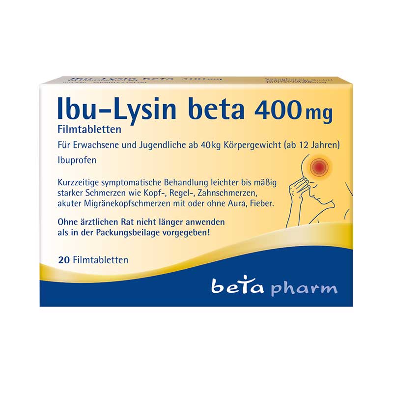 Ibu-Lysin beta 400 mg 20 St Filmtabletten
