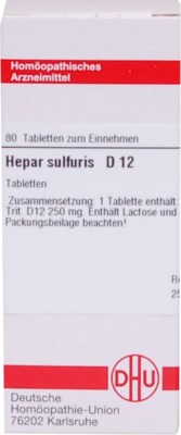 HEPAR SULFURIS D 12 Tabletten 80 St Tabletten
