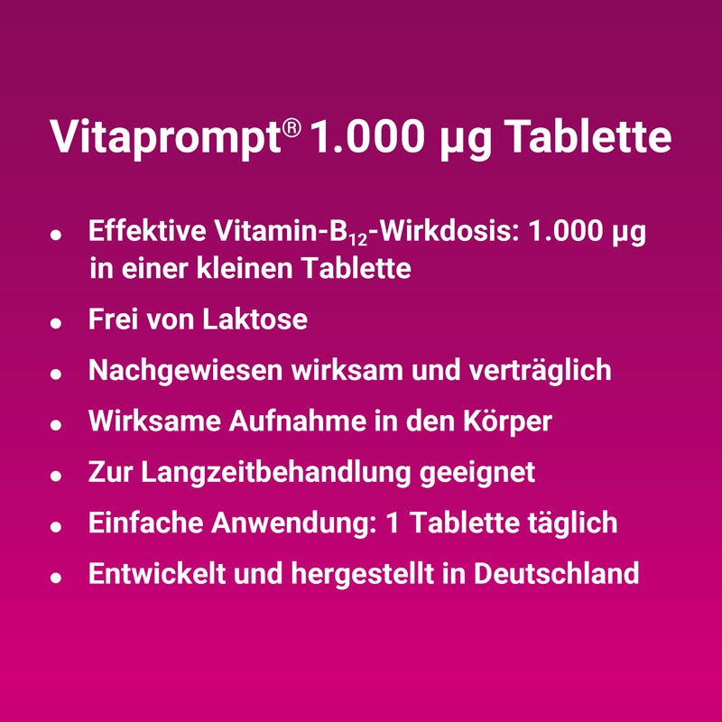 VITA prompt B12 1000 Mikrogramm 100 St Filmtabletten