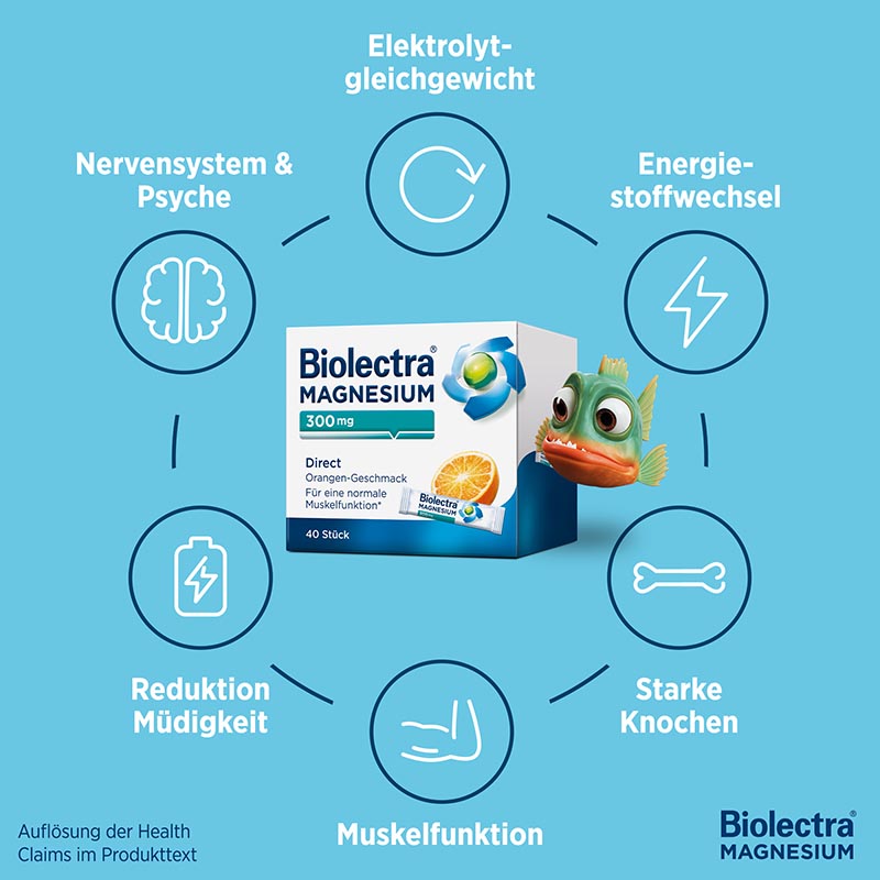 Biolectra MAGNESIUM 300mg Direct Orange  40 St Pellets