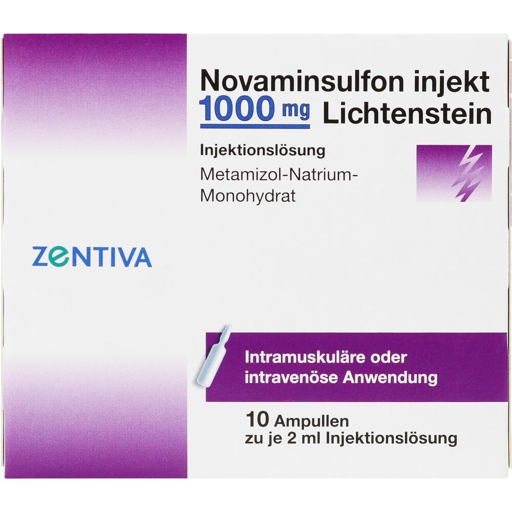 NOVAMINSULFON Injekt 1000 mg Ampullen 10X2 ml Injektionslösung
