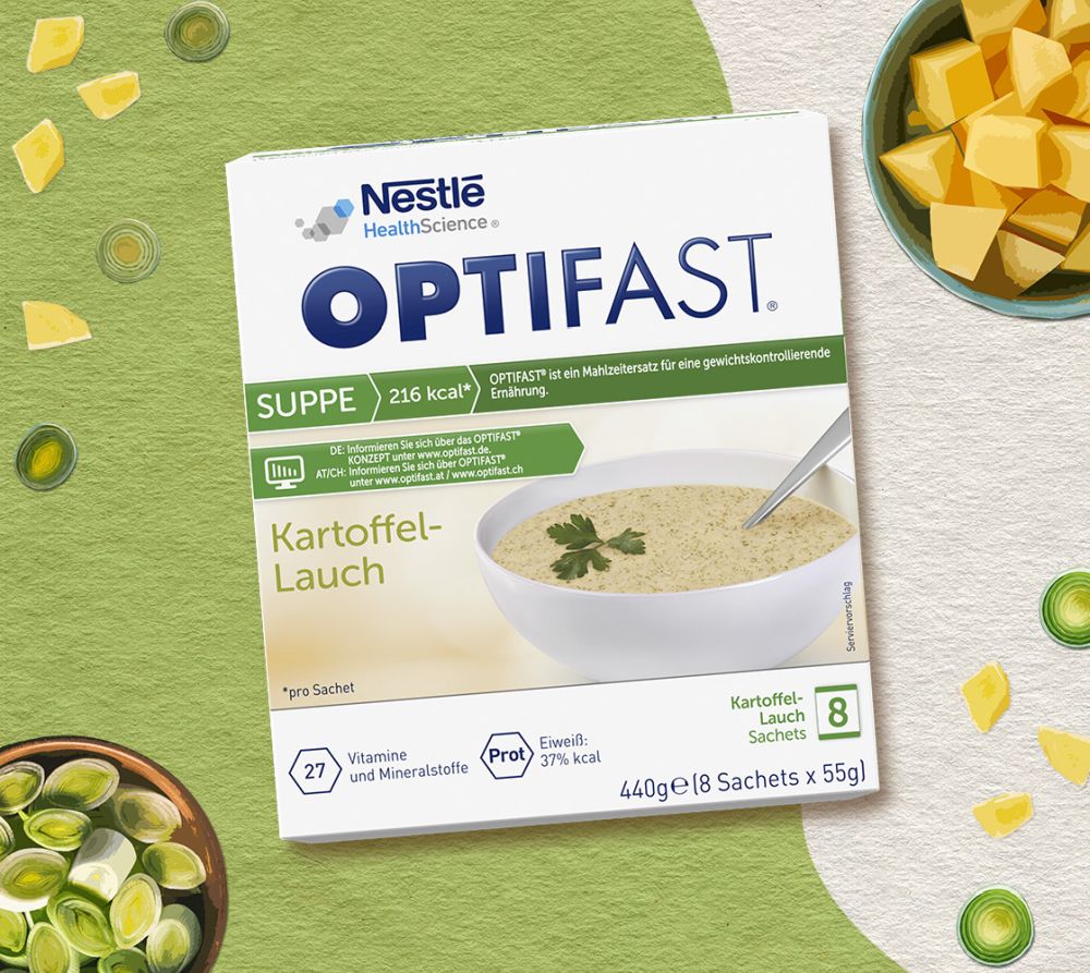 OPTIFAST Suppe Kartoffel-Lauch Geschmack 8X55 g Pulver