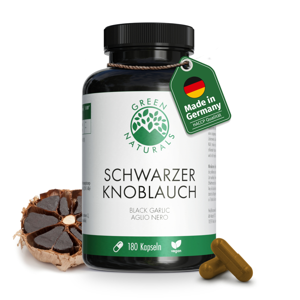 GREEN NATURALS Schwarzer Knoblauch 600mg 180 St Kapseln