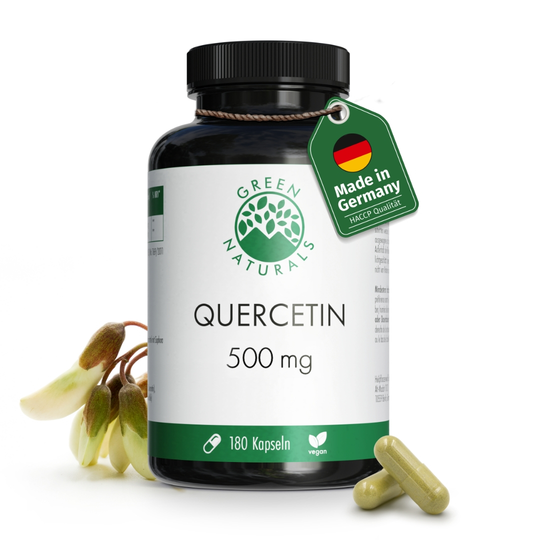 GREEN NATURALS Quercetin 500 mg hochdosiert vegan 180 St Kapseln