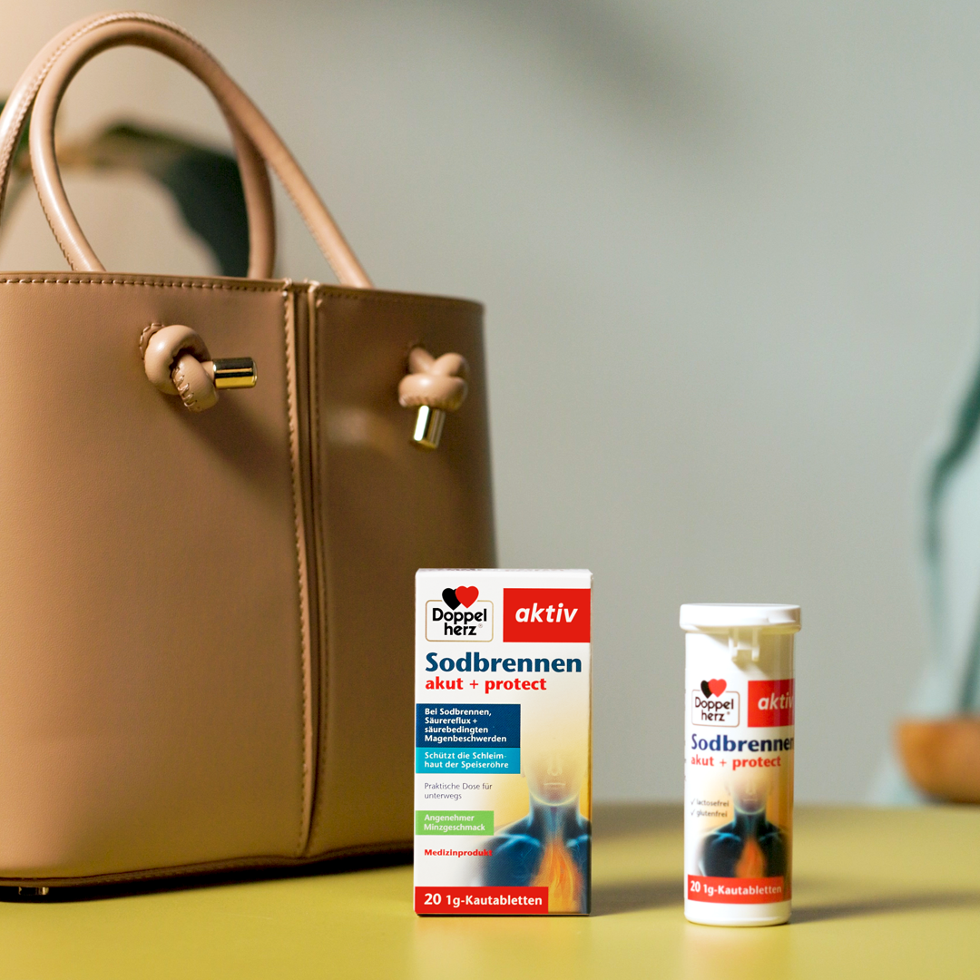Doppelherz aktiv Sodbrennen akut + protect 40 St Kautabletten