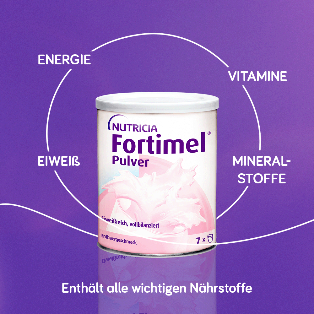 Fortimel Pulver Aufbaunahrung Erdbeere  12X335 g Pulver