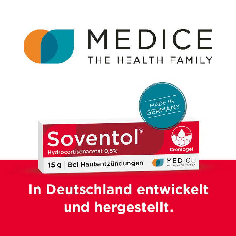 Soventol HydroCortisonACETAT 0,5% bei Hautentzündungen 15 g Creme