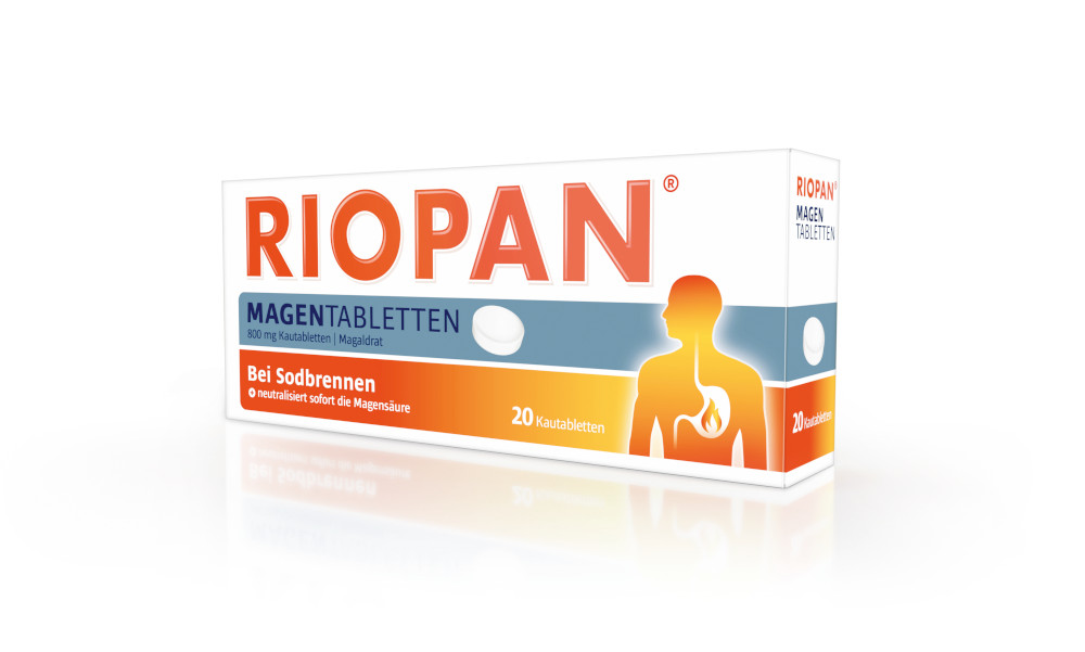 RIOPAN MAGENTABLETTEN - Bei Sodbrennen 20 St Kautabletten