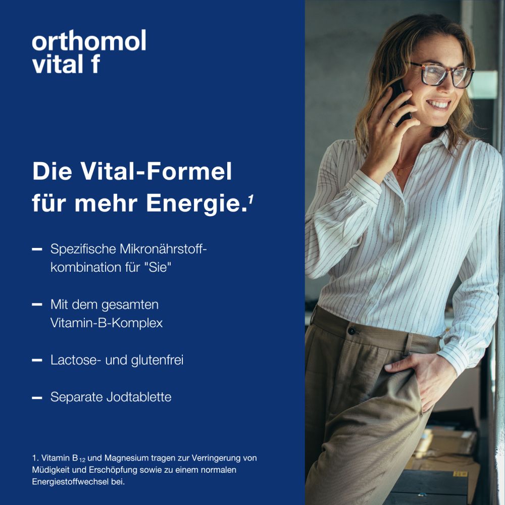 orthomol vital f - Mikronährstoffe für Frauen - mit B-Vitaminen, Omega-3 und Magnesium - Granulat