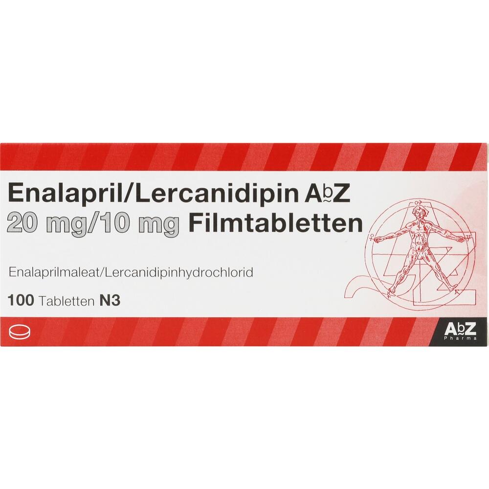 ENALAPRIL/Lercanidipin AbZ 20 mg/10 mg Filmtabl. 100 St Filmtabletten