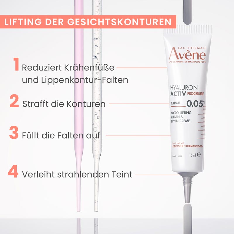 Avène HYALURON ACTIV MICRO LIFTING AUGEN & LIPPEN CREME 15 ml Augencreme