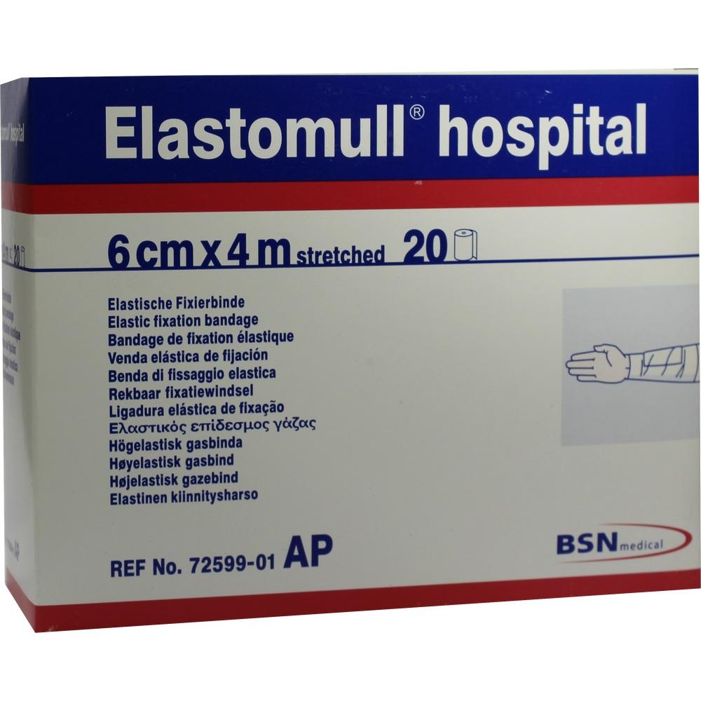 ELASTOMULL hospital 6 cm x 4 m elastische Fixierbinden weiß 20 St Binden