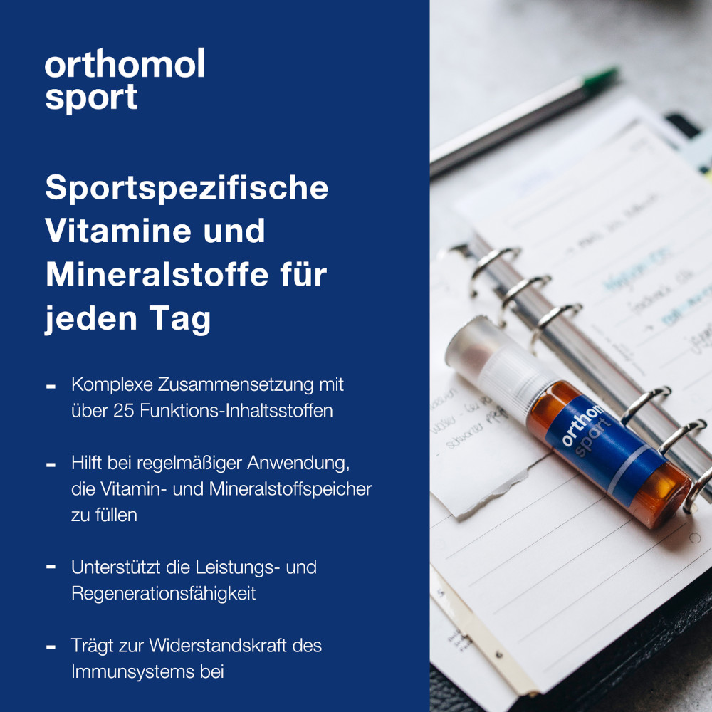 orthomol sport - Mikronährstoffe mit Magnesium, Vitamin D und B12 - Trinkampullen/Tabletten/Kapseln