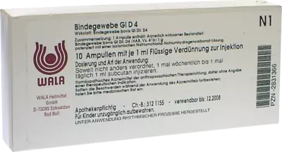 Bindegewebe Gl D4 Ampullen 10X1 ml Ampullen