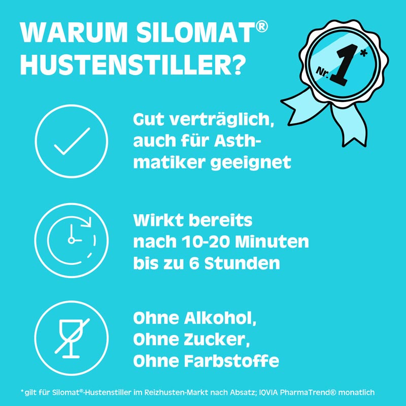 Silomat Hustenstiller Pentoxyverin 1,35mg/ml Saft  100 ml Lösung zum Einnehmen
