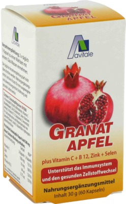 Avitale GRANATAPFEL 500 mg plus Vit.C+B12+Zink+Selen Kaps. 60 St Kapseln