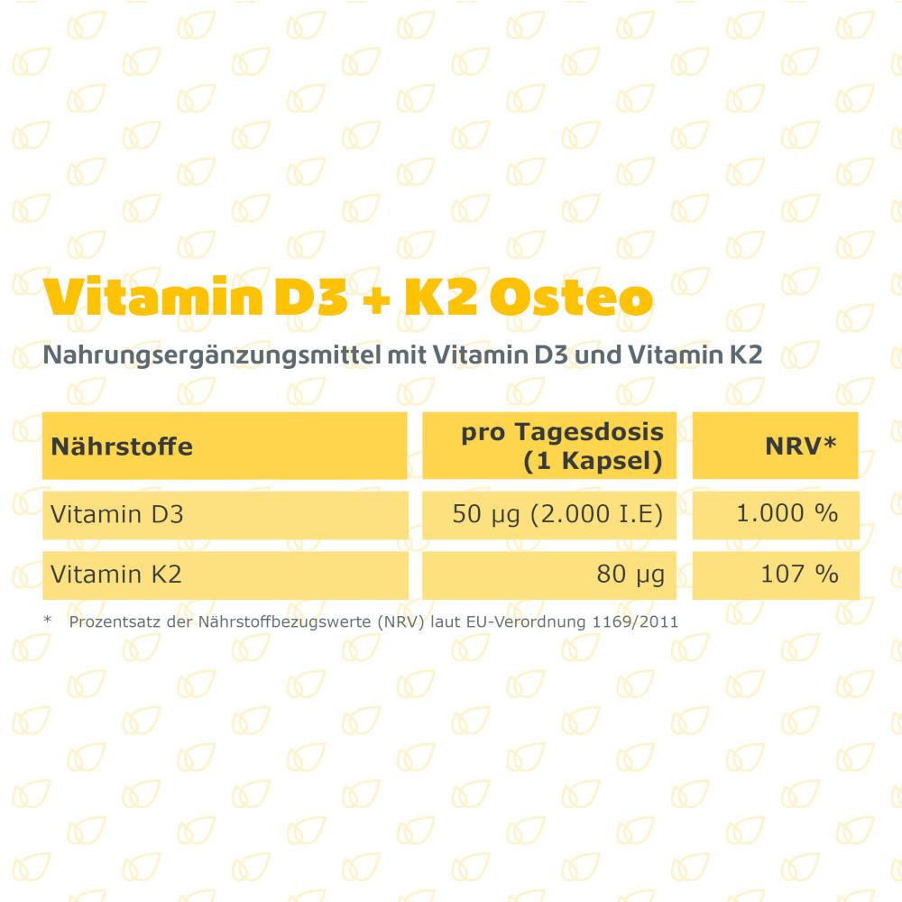 R(h)ein Nutrition Vitamin D3 + K2 Osteo 120 St Kapseln