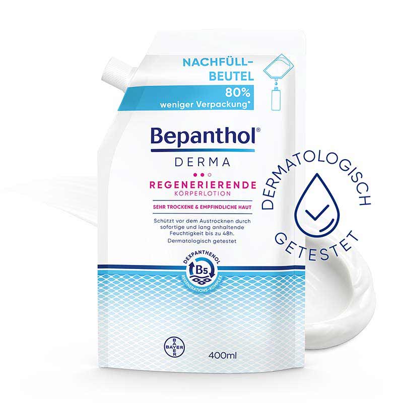 Bepanthol DERMA Regenerierende Körperlotion Nachfüllbeutel 1X400 ml Lotion